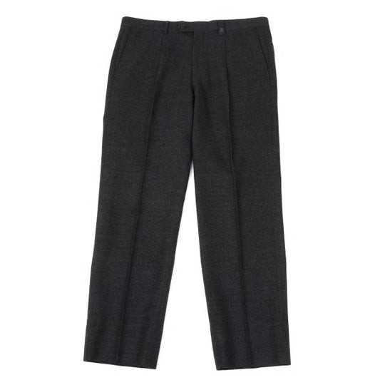 LANVIN collection Wool Pleated Pants Charcoal Size 88