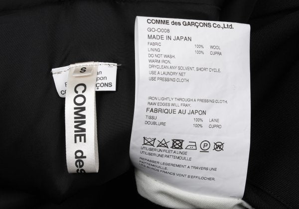 COMME des GARCONS 25SS Wool Raw Deconstructed Coat Size S