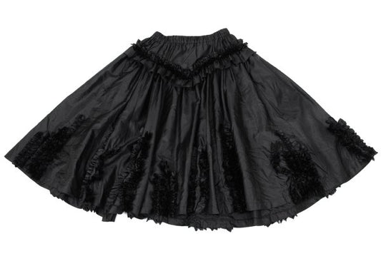 COMME des GARCONS 19AW Frill Patch Midi Skirt Black Size S