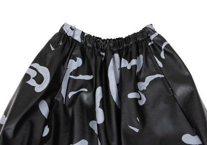 COMME des GARCONS 24AW Faux Leather Skirt Black Size XS