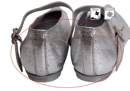 Y's Red Label Ankle Strap Sneakers Silver Size 24.5CM
