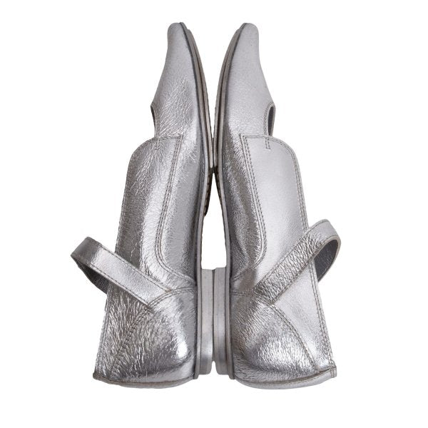 Y's Red Label Ankle Strap Sneakers Silver Size 24.5CM