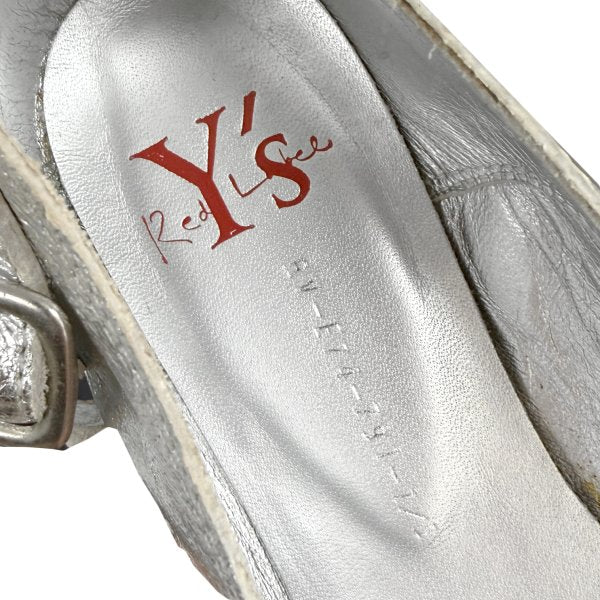 Y's Red Label Ankle Strap Sneakers Silver Size 24.5CM