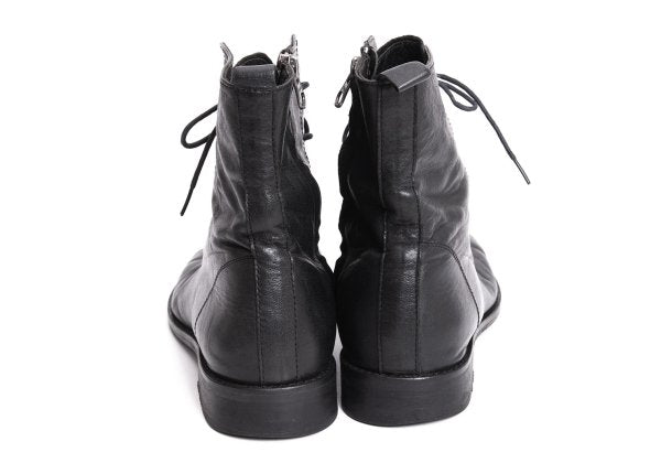 Y's Open Toe Leather Boots Black Size 23.5CM