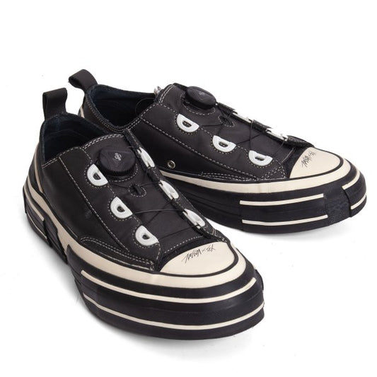 Y's x xVessel Dial Lace-Up Leather Sneakers Black Size 25CM