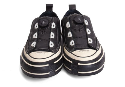 Y's x xVessel Dial Lace-Up Leather Sneakers Black Size 25CM