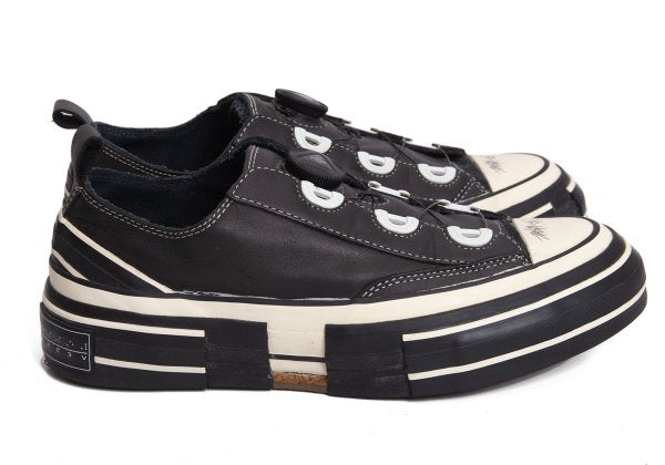 Y's x xVessel Dial Lace-Up Leather Sneakers Black Size 25CM