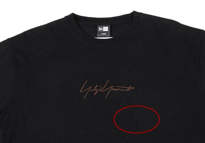 NEW ERA x Yohji Yamamoto Signature Logo T-Shirt Black Size 4