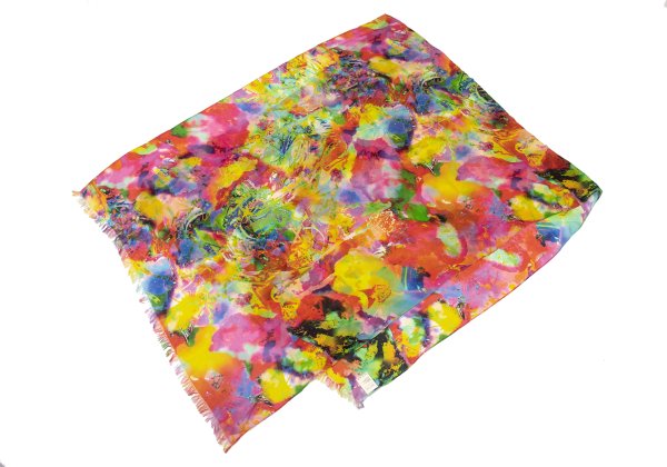 Yohji Yamamoto FEMME Silk Scarf Multi