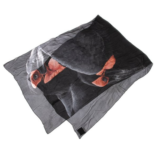 Yohji yamamoto discord Bird Scarf Black