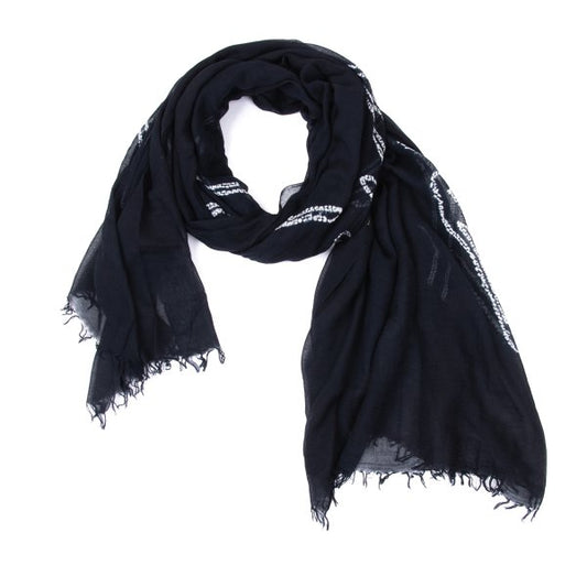 Yohji Yamamoto SUZUSAN Scarf Blue