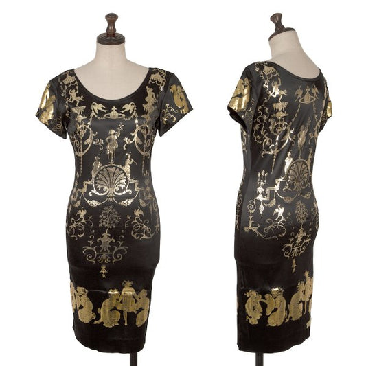 Vivienne Westwood 91AW Portrait Print Dress Black Size 1