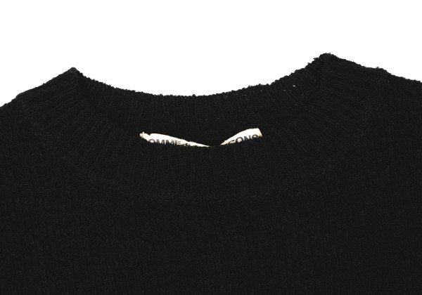 COMME des GARCONS Rayon Acrylic Short Knit Black Size S