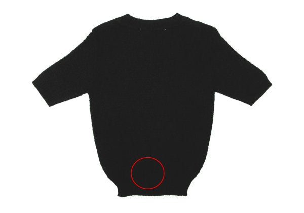 COMME des GARCONS Rayon Acrylic Short Knit Black Size S