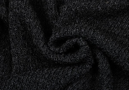 COMME des GARCONS Rayon Acrylic Short Knit Black Size S