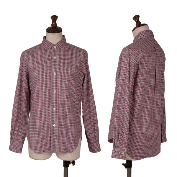 JUNYA WATANABE MAN PINK CDG Cotton Check Button-Up Size M