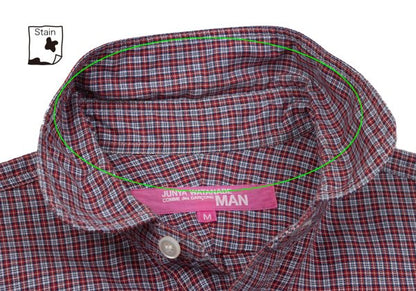 JUNYA WATANABE MAN PINK CDG Cotton Check Button-Up Size M