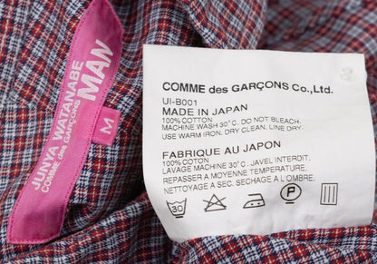 JUNYA WATANABE MAN PINK CDG Cotton Check Button-Up Size M