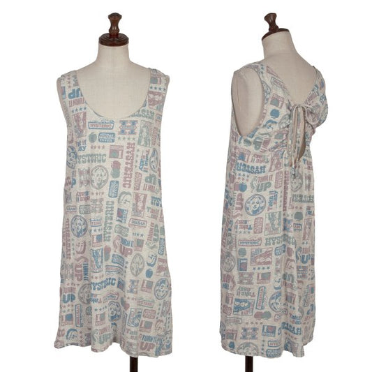 HYSTERIC GLAMOUR Sleeveless Tunic Gray Multi Blouse Size F
