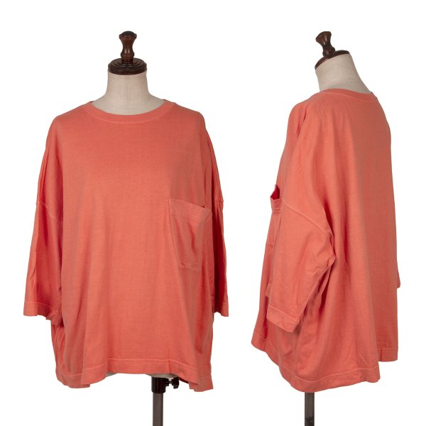 ARTS&SCIENCE Cotton Wide Pocket T-Shirt Orange Size 1