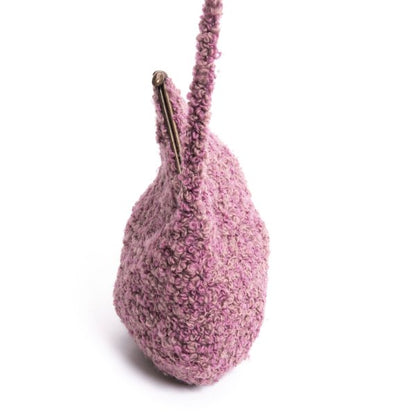 Sybilla Loop Tweed Clasp Shoulder Bag Pink