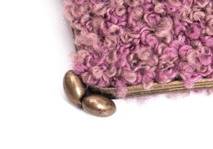 Sybilla Loop Tweed Clasp Shoulder Bag Pink
