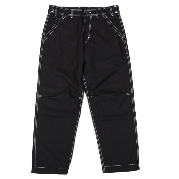 COMME des GARCONS SHIRT Poly-Wool White Pants Black Size XS