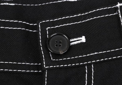 COMME des GARCONS SHIRT Poly-Wool White Pants Black Size XS