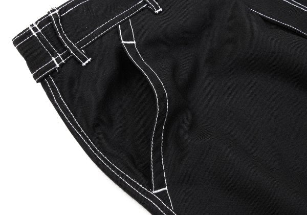 COMME des GARCONS SHIRT Poly-Wool White Pants Black Size XS