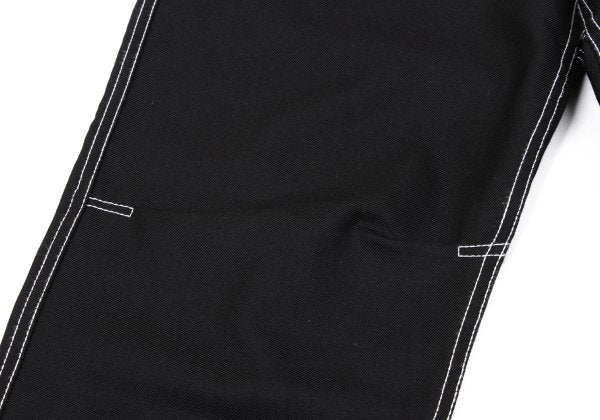 COMME des GARCONS SHIRT Poly-Wool White Pants Black Size XS