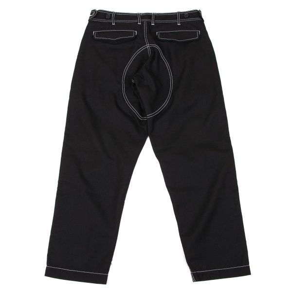 COMME des GARCONS SHIRT Poly-Wool White Pants Black Size XS