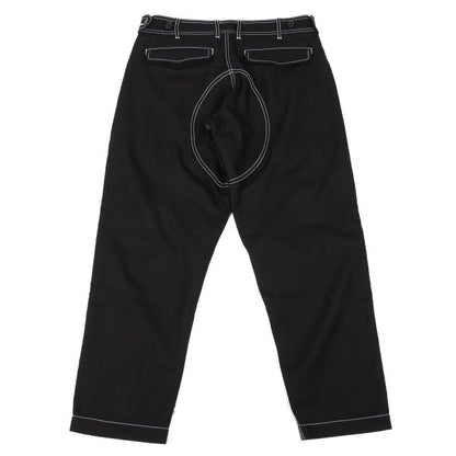 COMME des GARCONS SHIRT Poly-Wool White Pants Black Size XS
