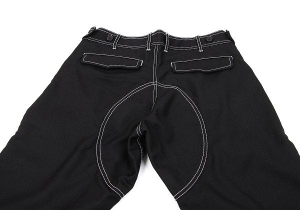 COMME des GARCONS SHIRT Poly-Wool White Pants Black Size XS