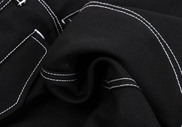 COMME des GARCONS SHIRT Poly-Wool White Pants Black Size XS