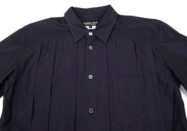 COMME des GARCONS HOMME DEUX Cotton Tuck Shirt Purple Size S