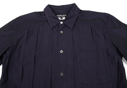 COMME des GARCONS HOMME DEUX Cotton Tuck Shirt Purple Size S
