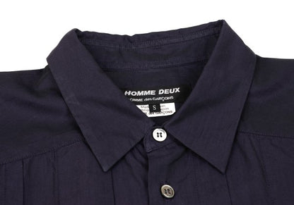 COMME des GARCONS HOMME DEUX Cotton Tuck Shirt Purple Size S