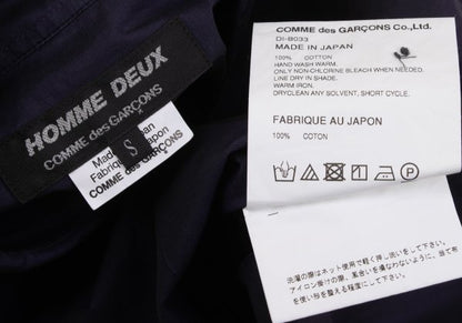 COMME des GARCONS HOMME DEUX Cotton Tuck Shirt Purple Size S