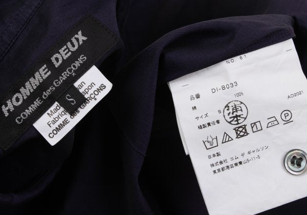 COMME des GARCONS HOMME DEUX Cotton Tuck Shirt Purple Size S