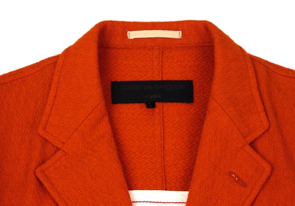 COMME des GARCONS HOMME Raw Edge Wool Jacket Orange Size S