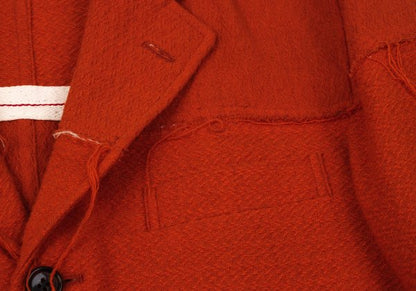 COMME des GARCONS HOMME Raw Edge Wool Jacket Orange Size S