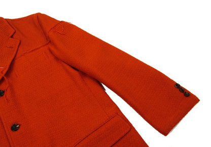 COMME des GARCONS HOMME Raw Edge Wool Jacket Orange Size S