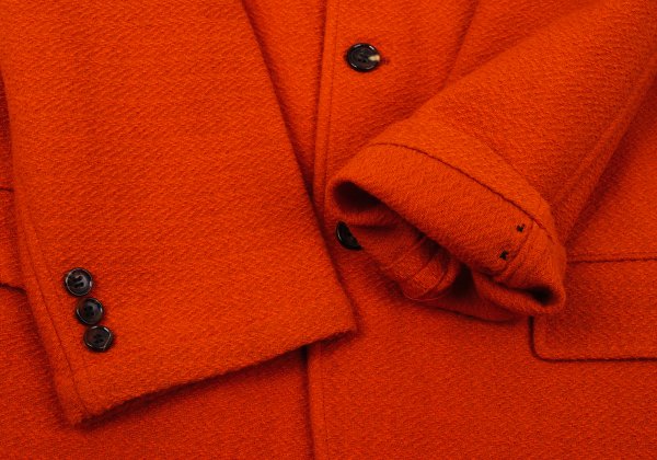 COMME des GARCONS HOMME Raw Edge Wool Jacket Orange Size S