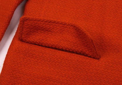 COMME des GARCONS HOMME Raw Edge Wool Jacket Orange Size S