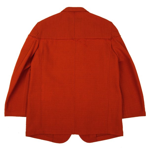 COMME des GARCONS HOMME Raw Edge Wool Jacket Orange Size S