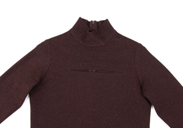 ROMEO GIGLI Lame Front Cutout Blouse Bordeaux Size 9T