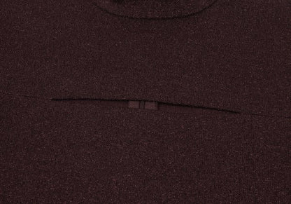 ROMEO GIGLI Lame Front Cutout Blouse Bordeaux Size 9T