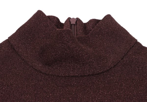 ROMEO GIGLI Lame Front Cutout Blouse Bordeaux Size 9T