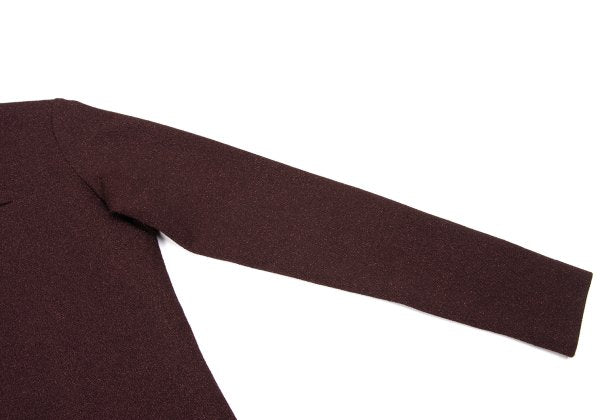 ROMEO GIGLI Lame Front Cutout Blouse Bordeaux Size 9T