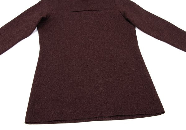 ROMEO GIGLI Lame Front Cutout Blouse Bordeaux Size 9T